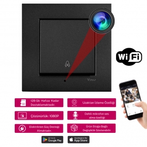 Siyah Kap� Zili WiFi Gizli Kamera